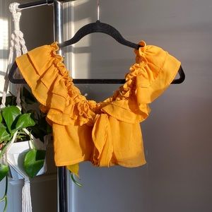 Yellow Summer Crop Top